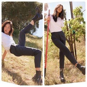 ADAY turn it up navy pants jogger sz s small (N1930)